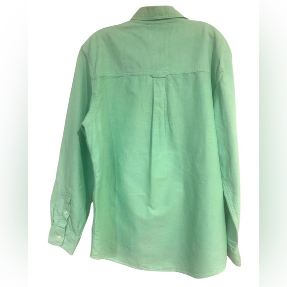Chaps NWT Lime Green Oxford Long Sleeve Button Down Shirt Logo Men's Large - Picture 5 of 7